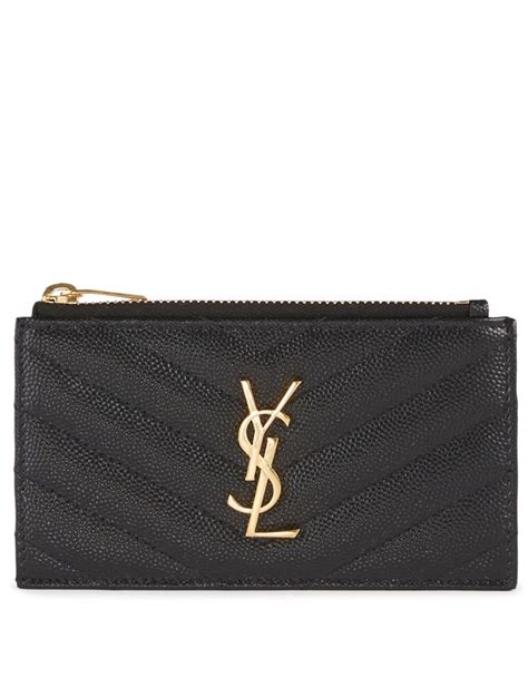 ysl card holder with zipper.